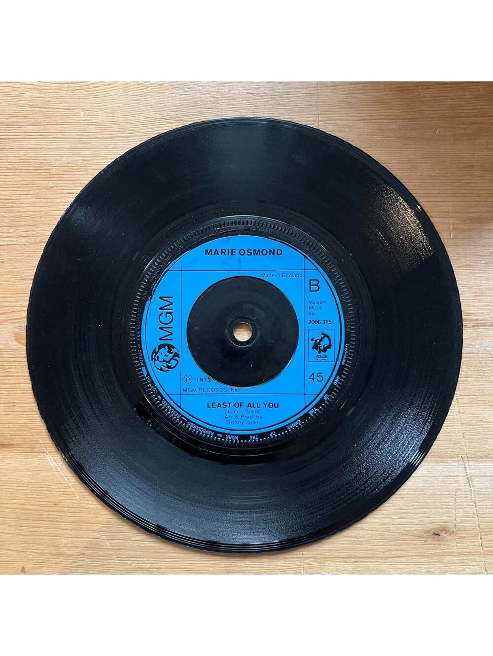 Marie Osmond - Least of all You/Paper Roses 45rpm VG+ R13